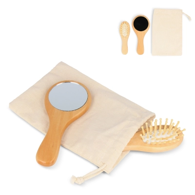 
                                            Bamboo Brush & Mirror set
                                            