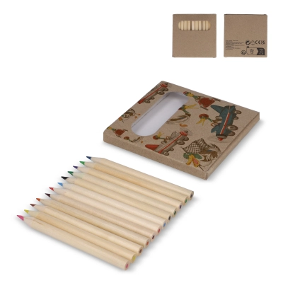 
                                                12 colouring pencils in kraft box
                                                