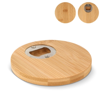 
                                            Bamboo coaster & bottle opener
                                            