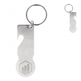 Stainless Steel Trolley token key ring