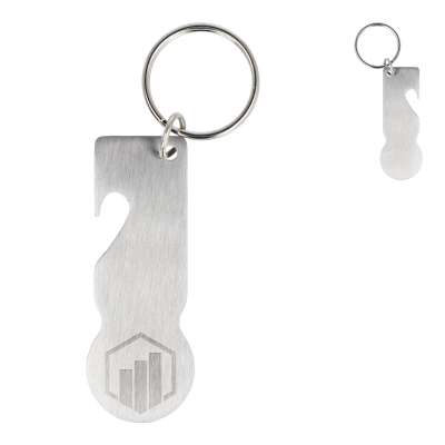 
                                                Stainless Steel Trolley token key ring
                                                