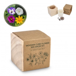 FSC Wooden Planter Set - Flower mix