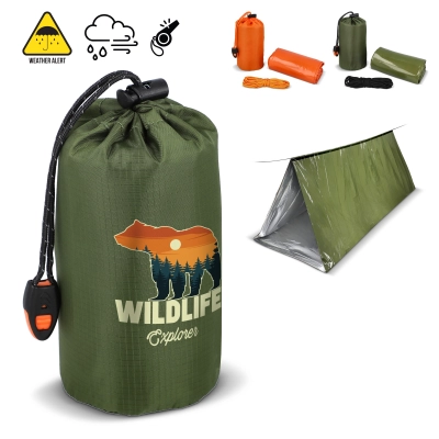 
                                                Outdoor survival compact emergency shelter tent
                                                