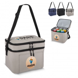 R-PET 600D Dual compartment cooler bag 30 x 20 x 25 cm 15 L