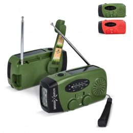 SafeSound Emergency Radio with Solar and Manual Winding