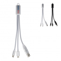 2-in-1 Charging Cable USB-A/C to USB-C & Lightning Aluminium