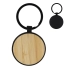 Бамбуковый и металлический круглый брелок Бамбуковый и металлический круглый брелок