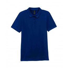 SOFTSTYLE ® LADIES' DOUBLE PIQUÉ POLO WITH 3 COLOUR-MATCHED BUTTONS