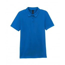 SOFTSTYLE ® LADIES' DOUBLE PIQUÉ POLO WITH 3 COLOUR-MATCHED BUTTONS