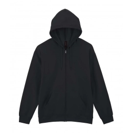Толстовка на молнии с капюшоном для взрослых из мягкого флиса средней плотности
