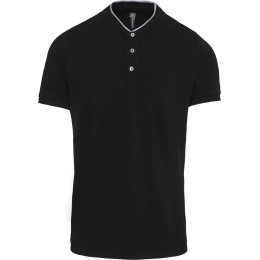 MEN'S SHORT SLEEVE POLO SHIRT WITH MANDARIN COLLAR