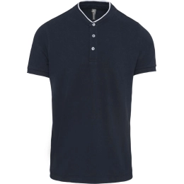 MEN'S SHORT SLEEVE POLO SHIRT WITH MANDARIN COLLAR