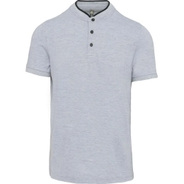 MEN'S SHORT SLEEVE POLO SHIRT WITH MANDARIN COLLAR