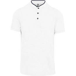 MEN'S SHORT SLEEVE POLO SHIRT WITH MANDARIN COLLAR