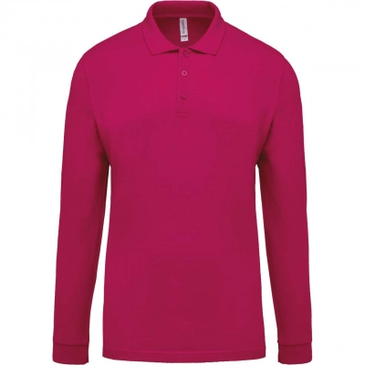 
                                                Мужская рубашка-поло с длинными рукавами из пике
                                                
