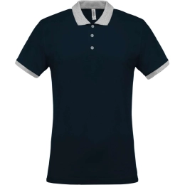 MEN'S TWO-TONE PIQUÉ POLO SHIRT