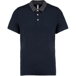 MEN'S TWO-TONE JERSEY POLO SHIRT
