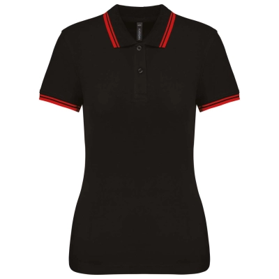 
                                                LADIE'S SHORT-SLEEVED POLOSHIRT WITH CONTRASTING PIPING
                                                