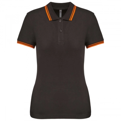 
                                            LADIE'S SHORT-SLEEVED POLOSHIRT WITH CONTRASTING PIPING
                                            