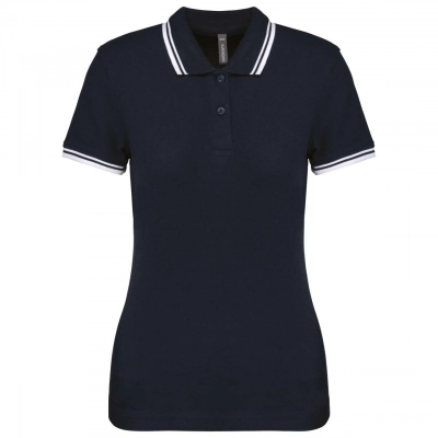 
                                                LADIE'S SHORT-SLEEVED POLOSHIRT WITH CONTRASTING PIPING
                                                