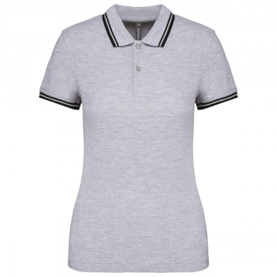 
                                            LADIE'S SHORT-SLEEVED POLOSHIRT WITH CONTRASTING PIPING
                                            