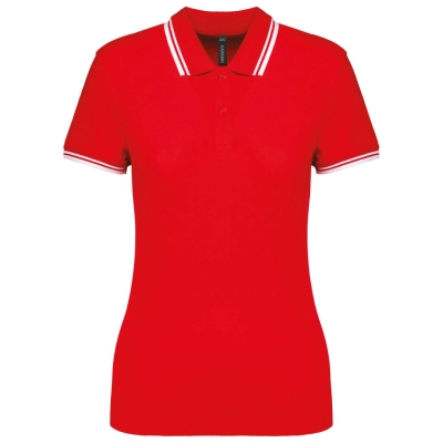 
                                            LADIE'S SHORT-SLEEVED POLOSHIRT WITH CONTRASTING PIPING
                                            