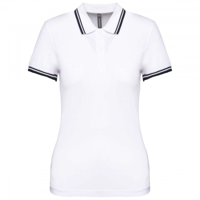 
                                                LADIE'S SHORT-SLEEVED POLOSHIRT WITH CONTRASTING PIPING
                                                
