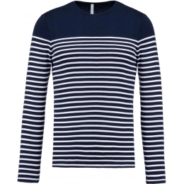 MEN’S LONG-SLEEVED BRETON STRIPE TOP