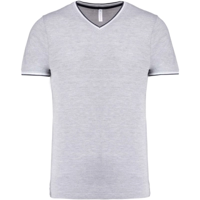 
                                            MEN'S PIQUÉ KNIT V-NECK T-SHIRT
                                            
