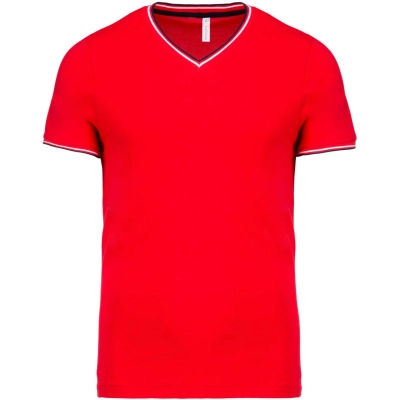 
                                            MEN'S PIQUÉ KNIT V-NECK T-SHIRT
                                            