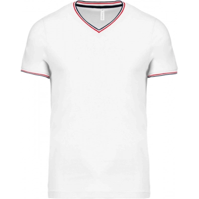 
                                            MEN'S PIQUÉ KNIT V-NECK T-SHIRT
                                            