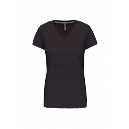 LADIES' SHORT-SLEEVED V-NECK T-SHIRT