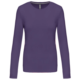 LADIES' LONG-SLEEVED CREW NECK T-SHIRT