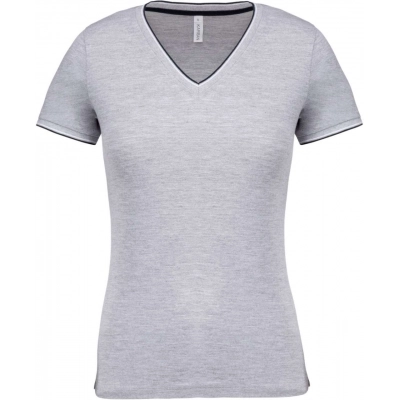 
                                            LADIES' PIQUÉ KNIT V-NECK T-SHIRT
                                            