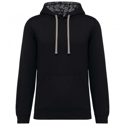 
                                            UNISEX CONTRAST PATTERNED HOODED SWEATSHIRT
                                            