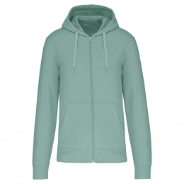 MEN'S ECO-FRIENDLY HOODED SWEATSHIRT WITH ZIP FASTENING