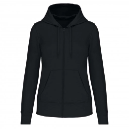 LADIES' ECO-FRIENDLY ZIPPED HOODED SWEATSHIRT