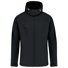 MEN'S DETACHABLE HOODED SOFTSHELL JACKET