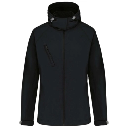 LADIES' DETACHABLE HOODED SOFTSHELL JACKET