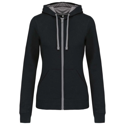 
                                            LADIES’ CONTRAST HOODED FULL ZIP SWEATSHIRT
                                            