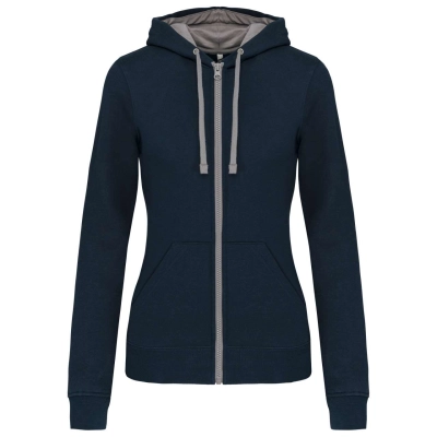 
                                                LADIES’ CONTRAST HOODED FULL ZIP SWEATSHIRT
                                                