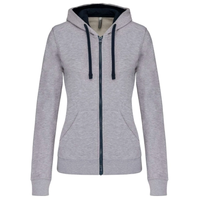 
                                            LADIES’ CONTRAST HOODED FULL ZIP SWEATSHIRT
                                            