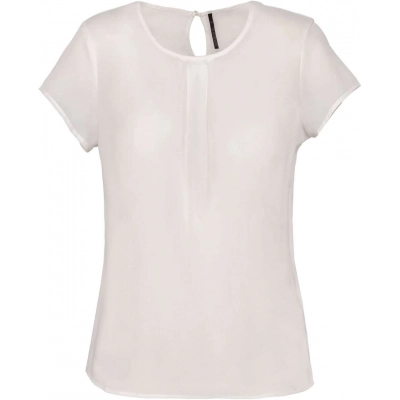 
                                                LADIES' SHORT-SLEEVED CREPE BLOUSE
                                                