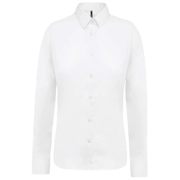 ЖЕНСКАЯ РУБАШКА ИЗ ХЛОПКОВОГО ПОПЛИНА С ДЛИННЫМ РУКАВОМ