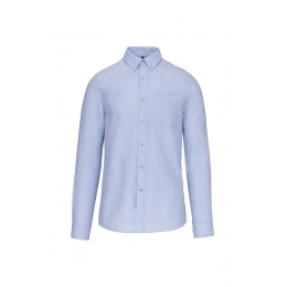 LONG-SLEEVED WASHED OXFORD COTTON SHIRT