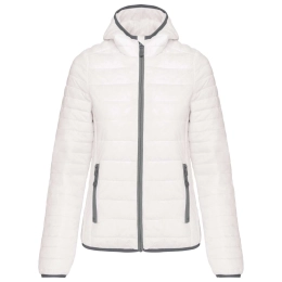 LADIES' LIGHTWEIGHT HOODED PADDED JACKET