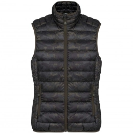 LADIES' LIGHTWEIGHT SLEEVELESS FAKE DOWN JACKET