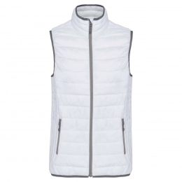 LADIES' LIGHTWEIGHT SLEEVELESS FAKE DOWN JACKET