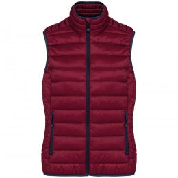 LADIES' LIGHTWEIGHT SLEEVELESS FAKE DOWN JACKET