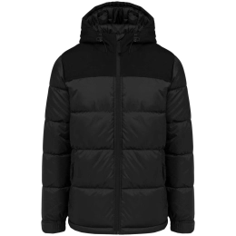 UNISEX BI-TONE PADDED JACKET WITH HOOD